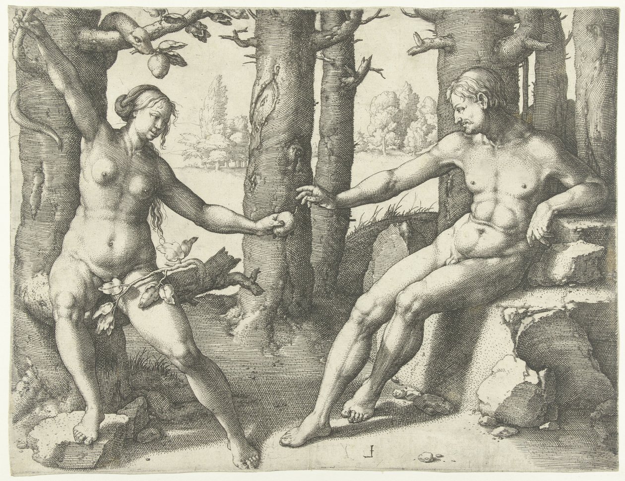 De zondeval door Lucas van Leyden