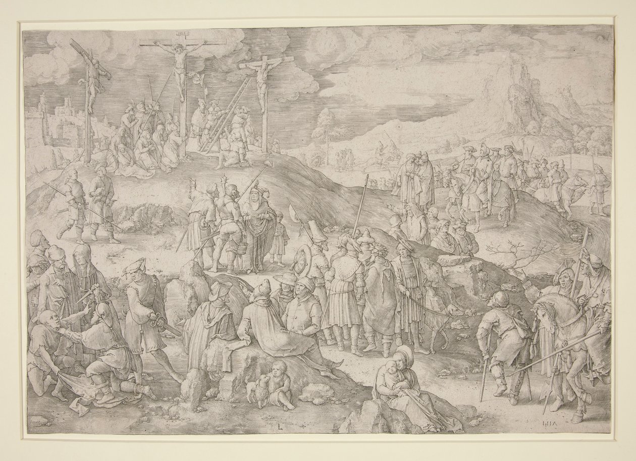 Golgotha (De Grote Calvarie) door Lucas van Leyden