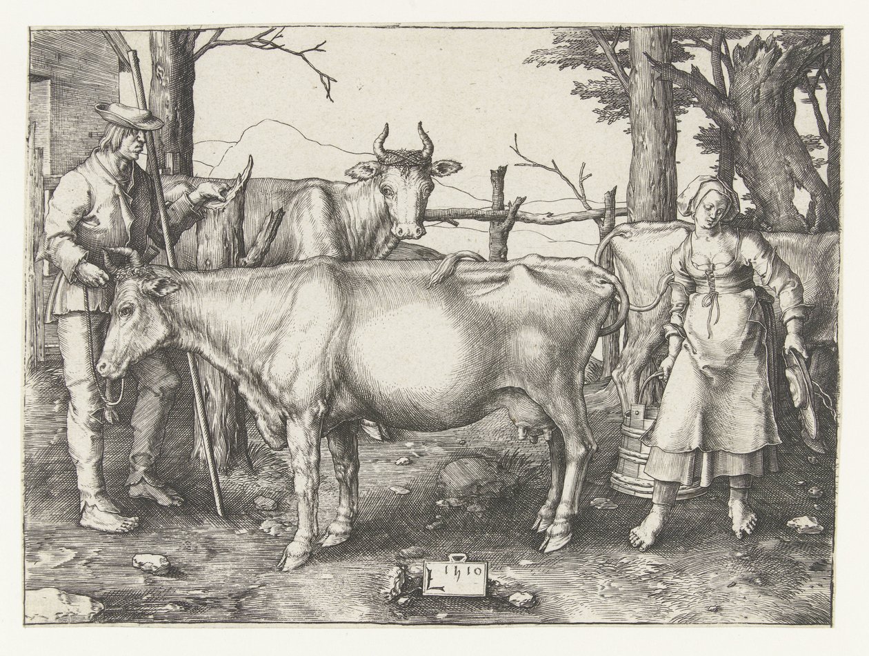 Het melkmeisje door Lucas van Leyden
