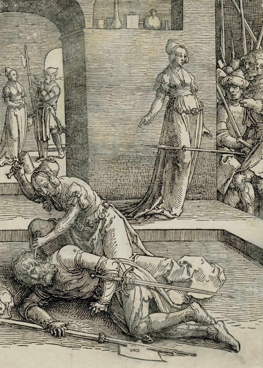 Jael doodt Sisera, 1515-19 door Lucas van Leyden