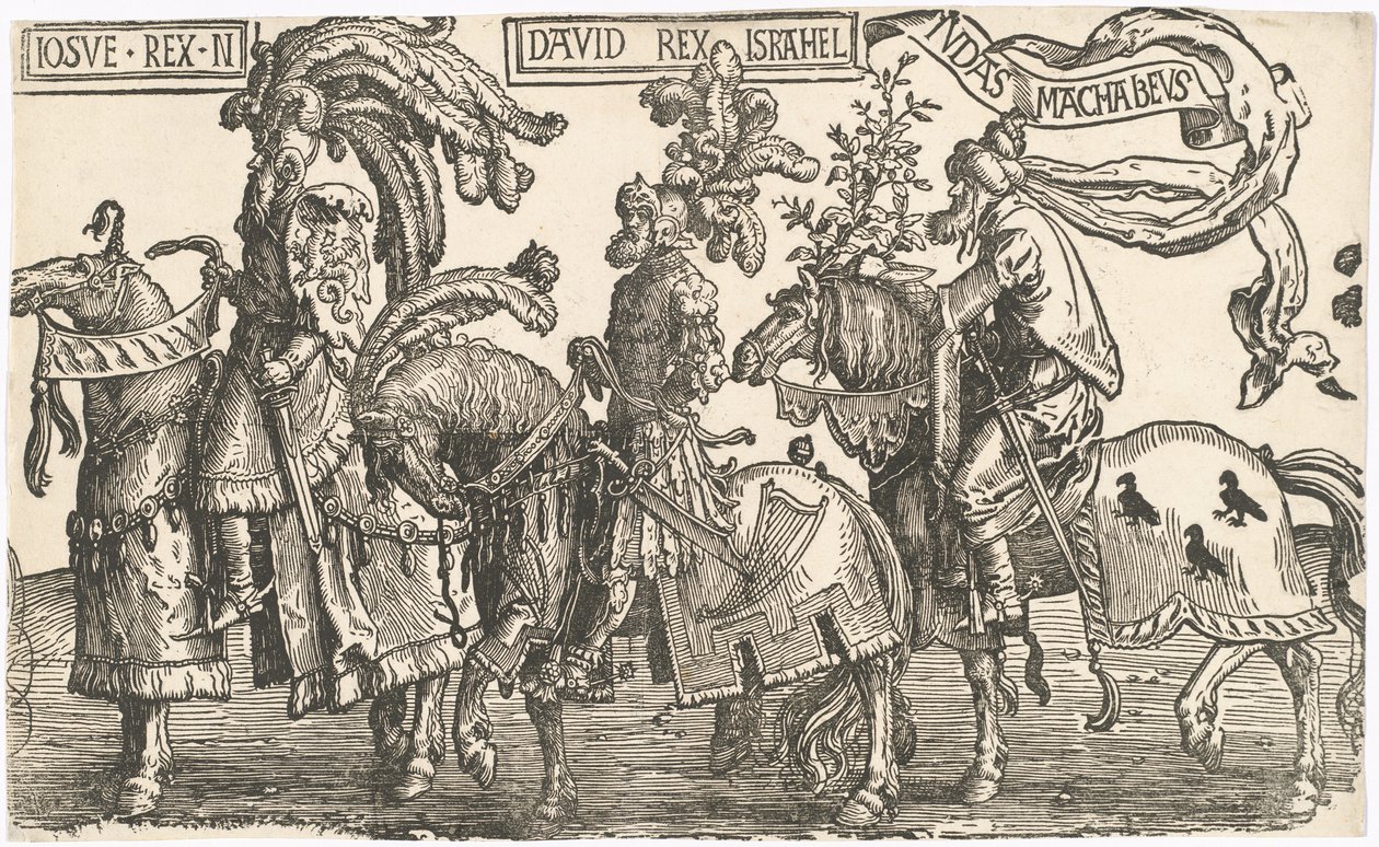 Jozua, David, Judas Makkabeüs door Lucas van Leyden