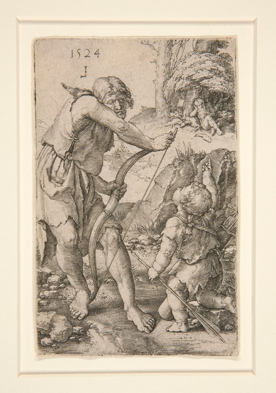 Lamech en Kaïn door Lucas van Leyden