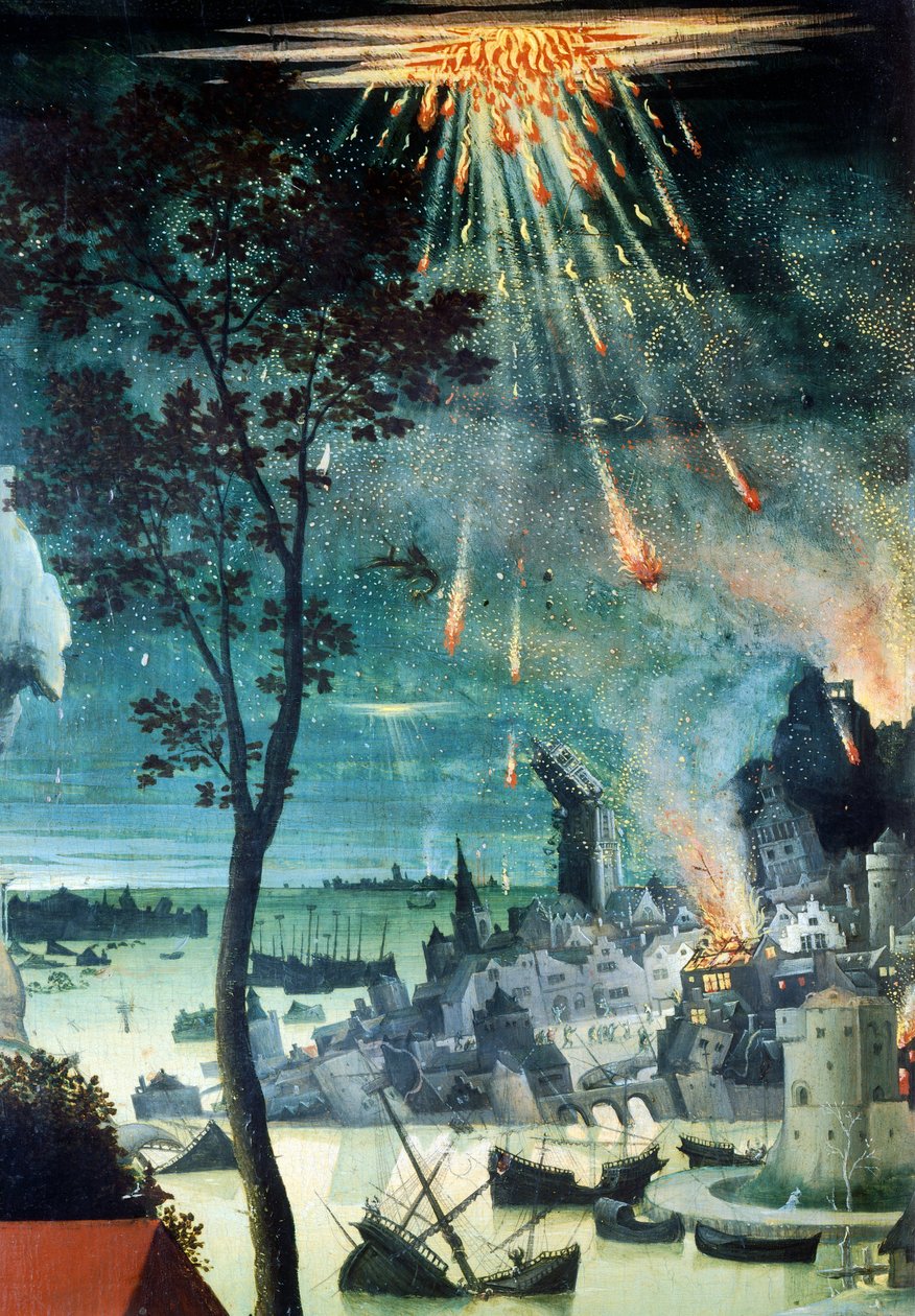 Lot en zijn dochters, (detail) door Lucas van Leyden