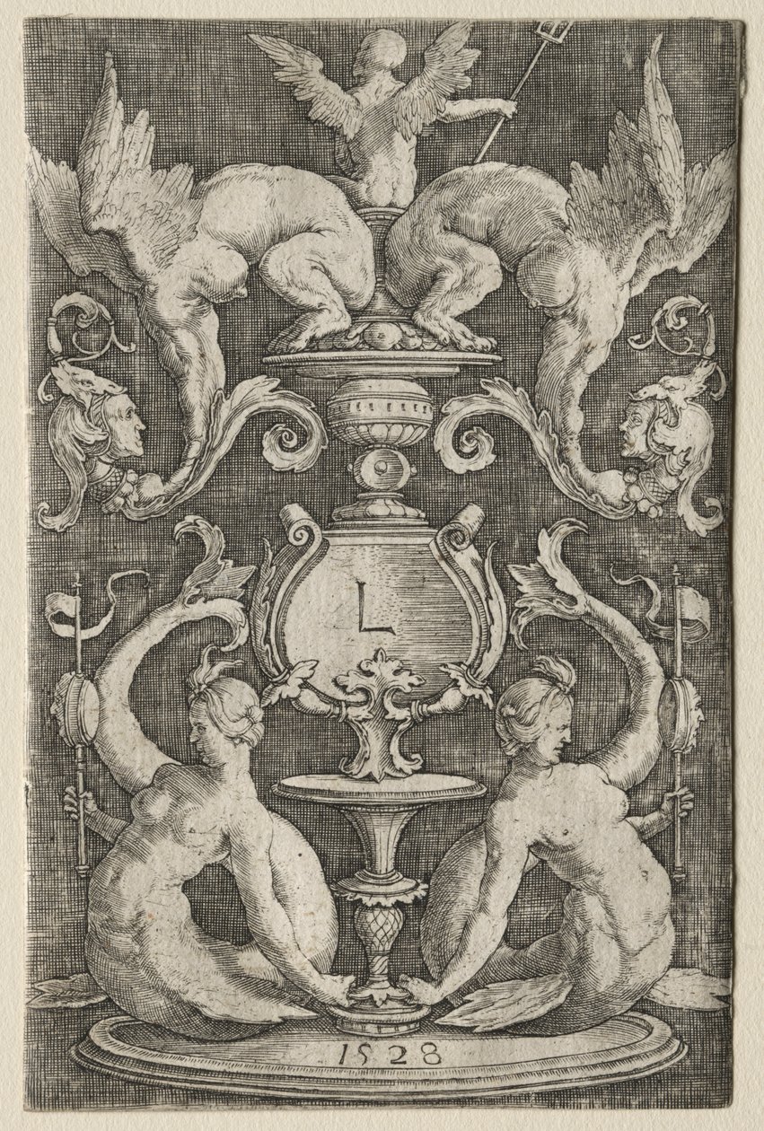 Paneel van ornament door Lucas van Leyden