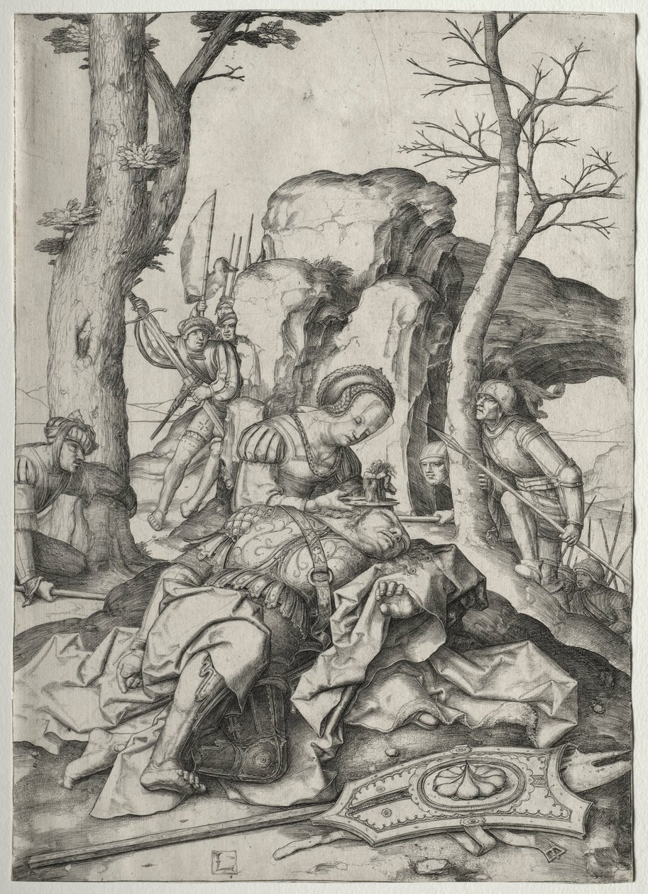 Samson en Delila, c. 1507 door Lucas van Leyden