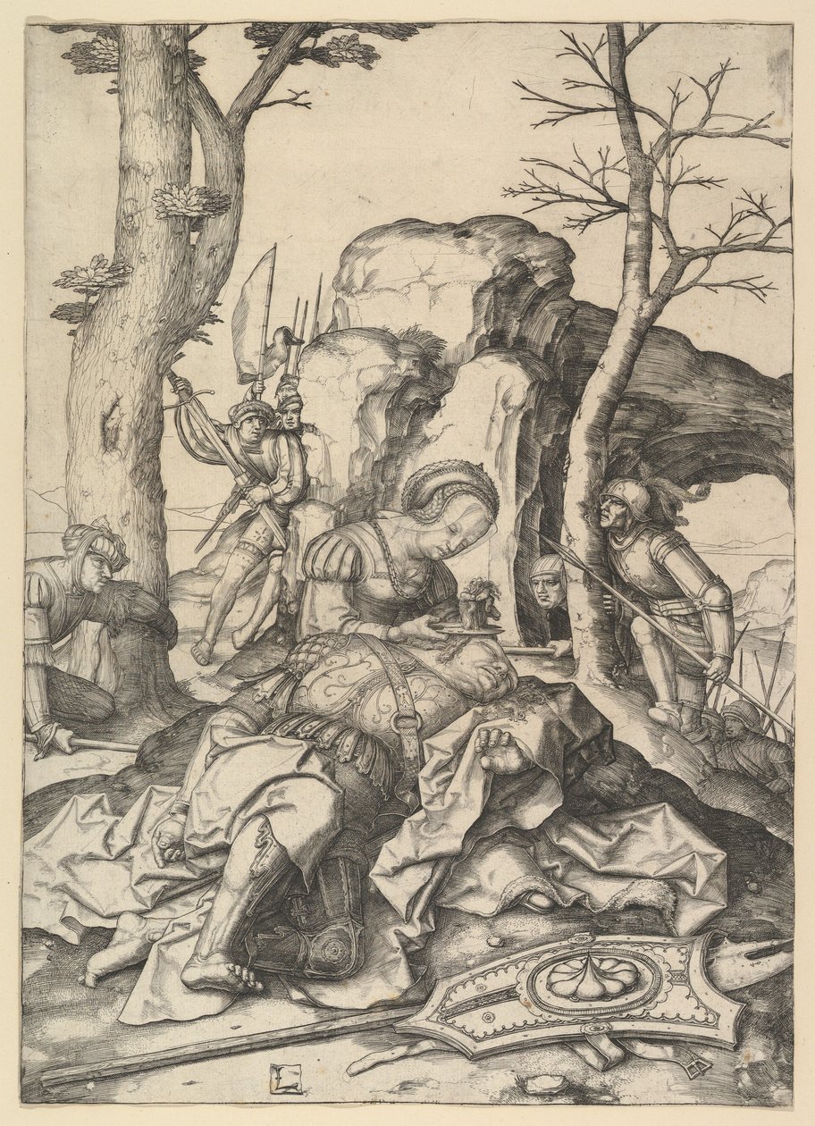Simson en Delila, ca. 1507 door Lucas van Leyden