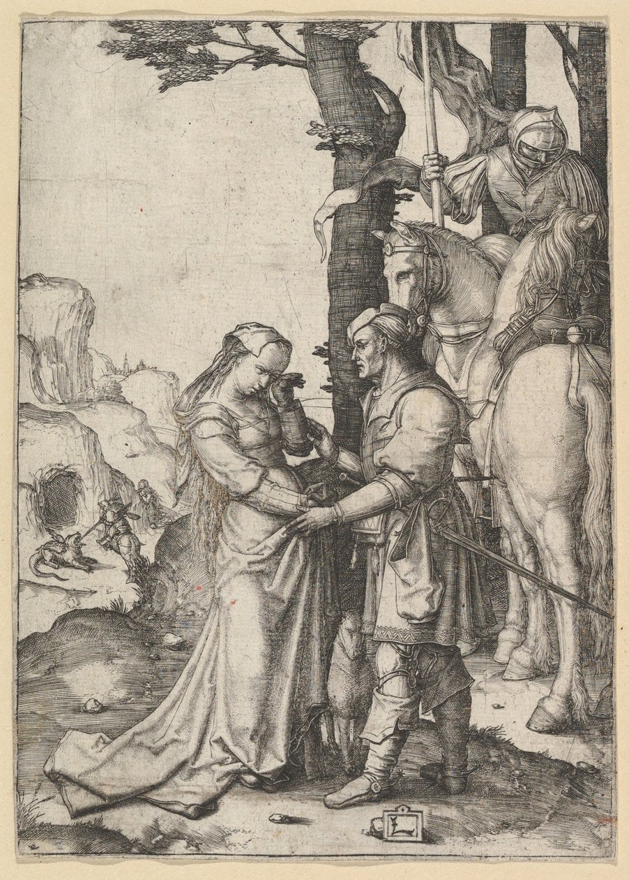 Sint-Joris Bevrijdt de Prinses door Lucas van Leyden