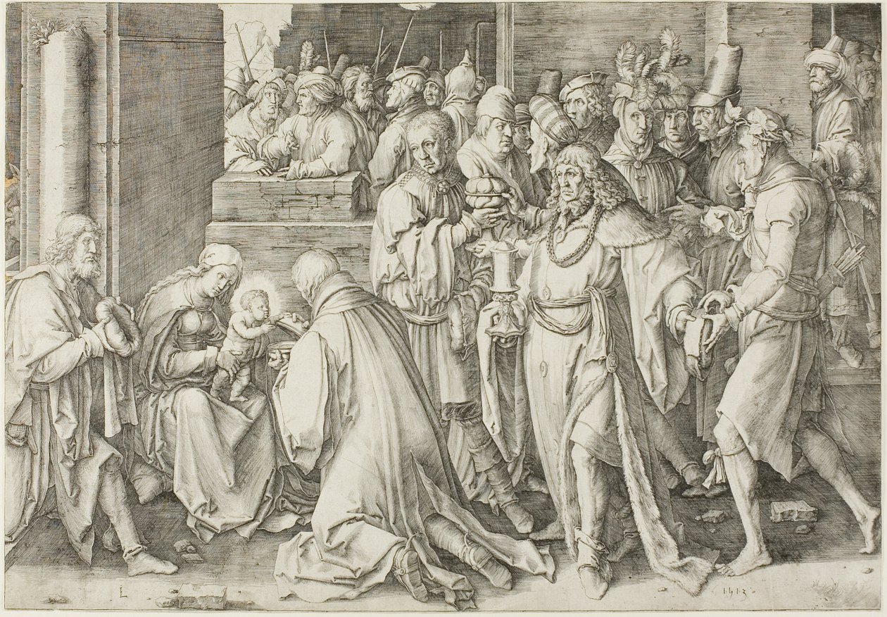 De Aanbidding der Wijzen door Lucas van Leyden