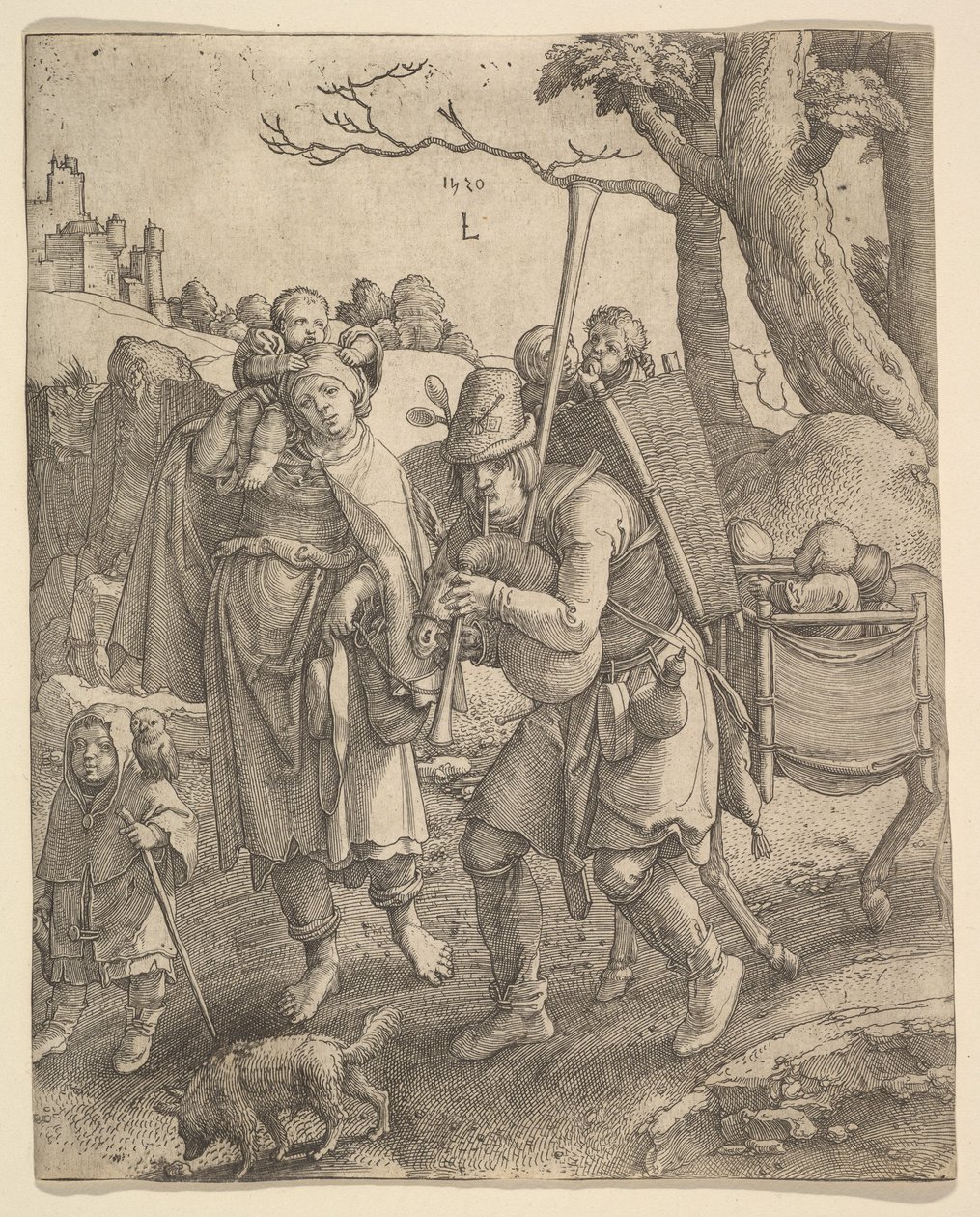 De Bedelaars Eulenspiegel, 1520 door Lucas van Leyden