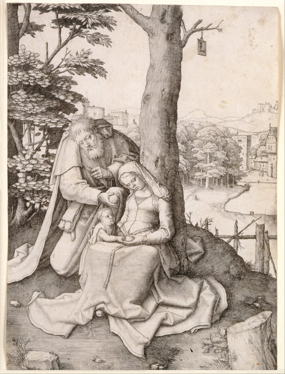 De Heilige Familie door Lucas van Leyden