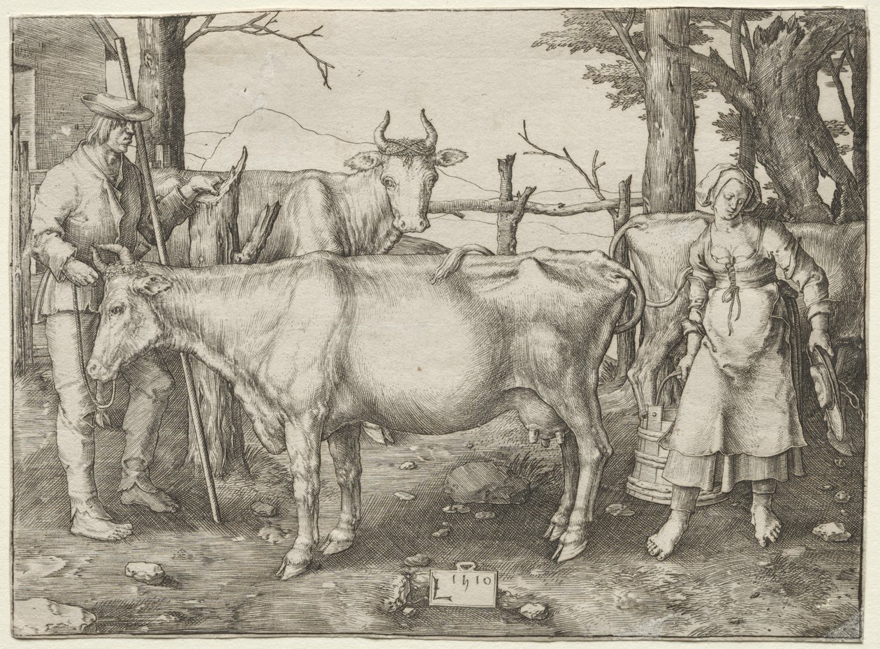 Het Melkmeisje door Lucas van Leyden