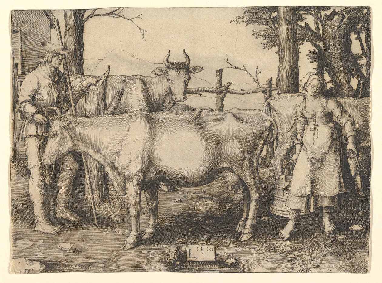 De melkmeid door Lucas van Leyden