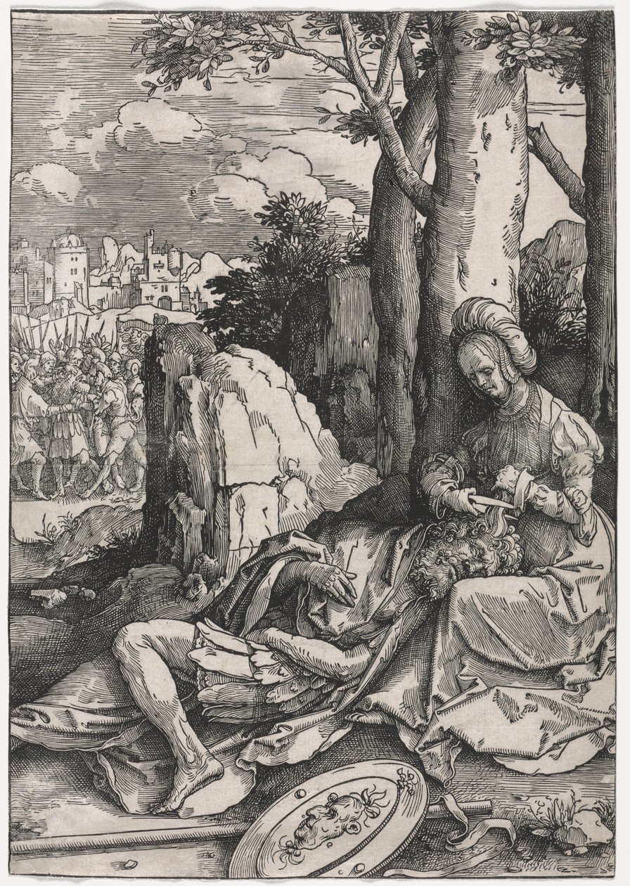 De kracht van vrouwen: Simson en Delila door Lucas van Leyden