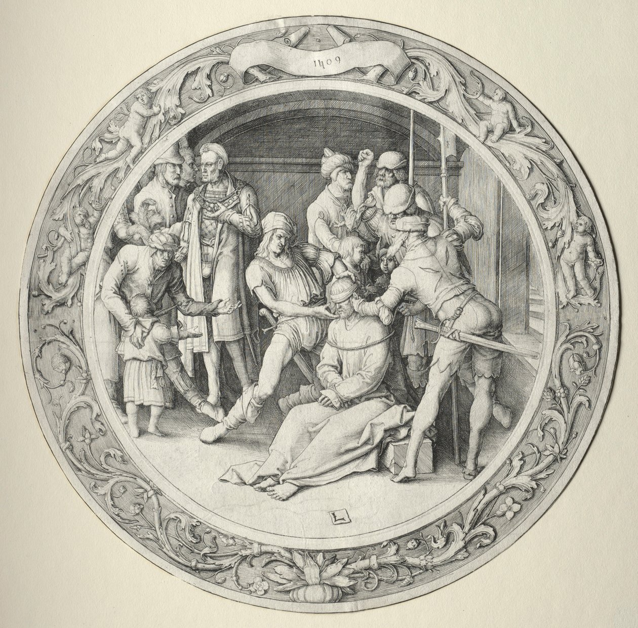 De Ronde Passie: Ecce Homo, 1509 door Lucas van Leyden
