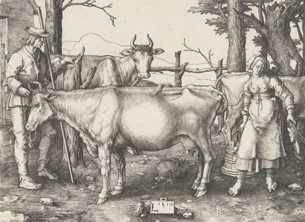 Het Melkmeisje door Lucas van Leyden