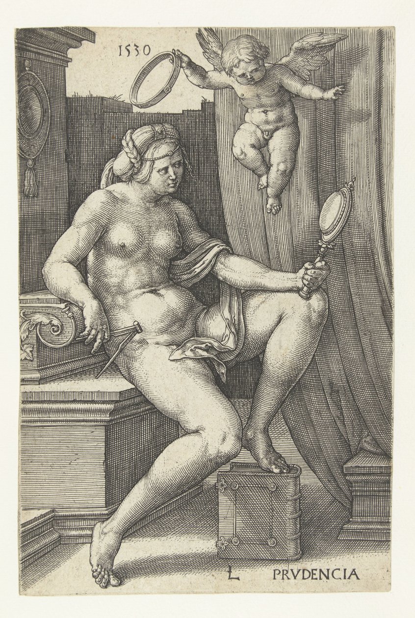 Voorzichtigheid (titel op object) door Lucas van Leyden