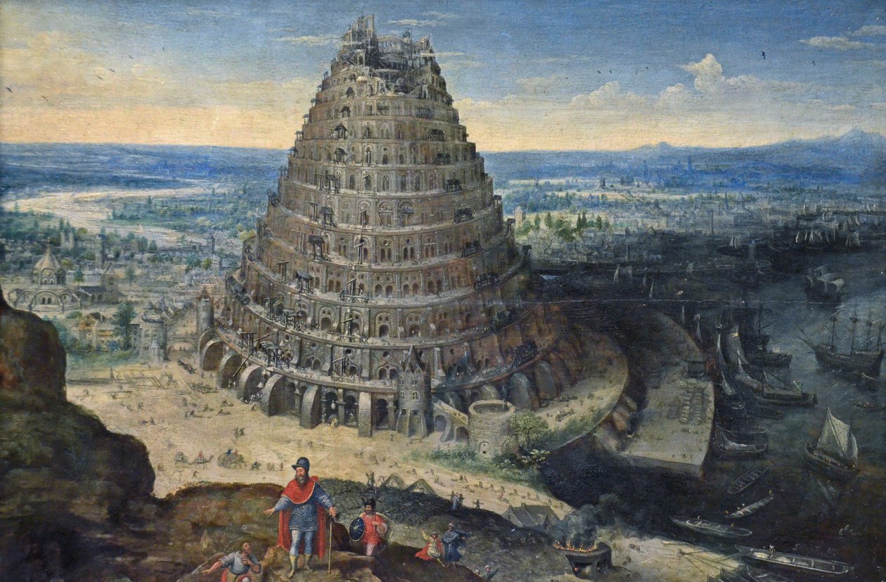 Frans:  La Tour de Babel De toren van Babel door Lucas van Valckenborch