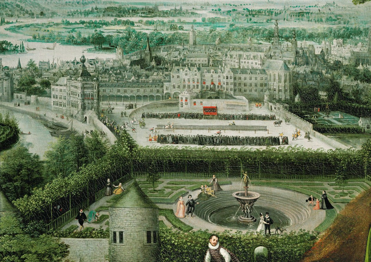 Lente. Achtergrond door Lucas van Valckenborch