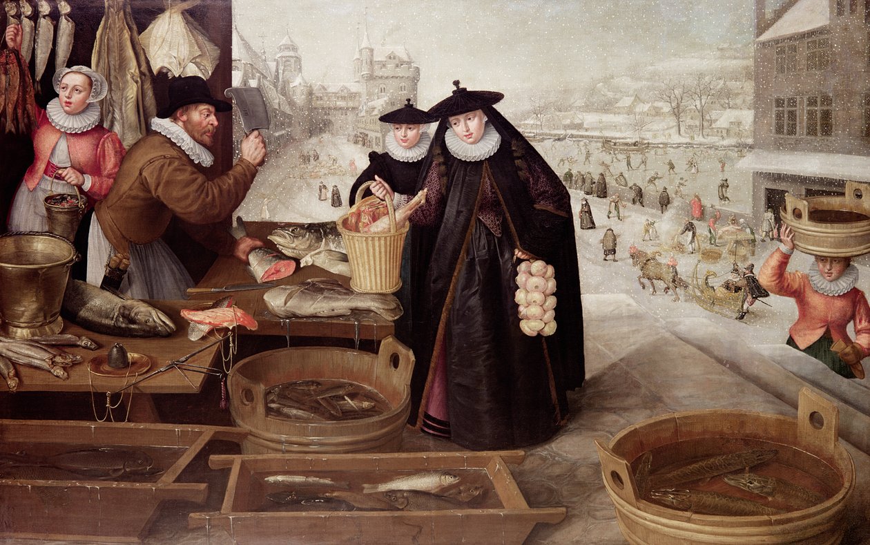 Winter, 1595 door Lucas van Valckenborch