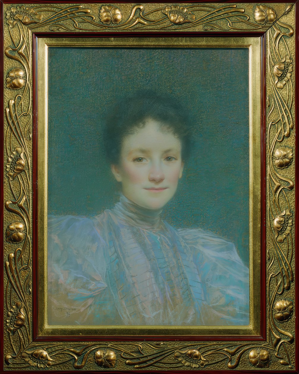 Portret van een vrouw door Lucien Levy Dhurmer