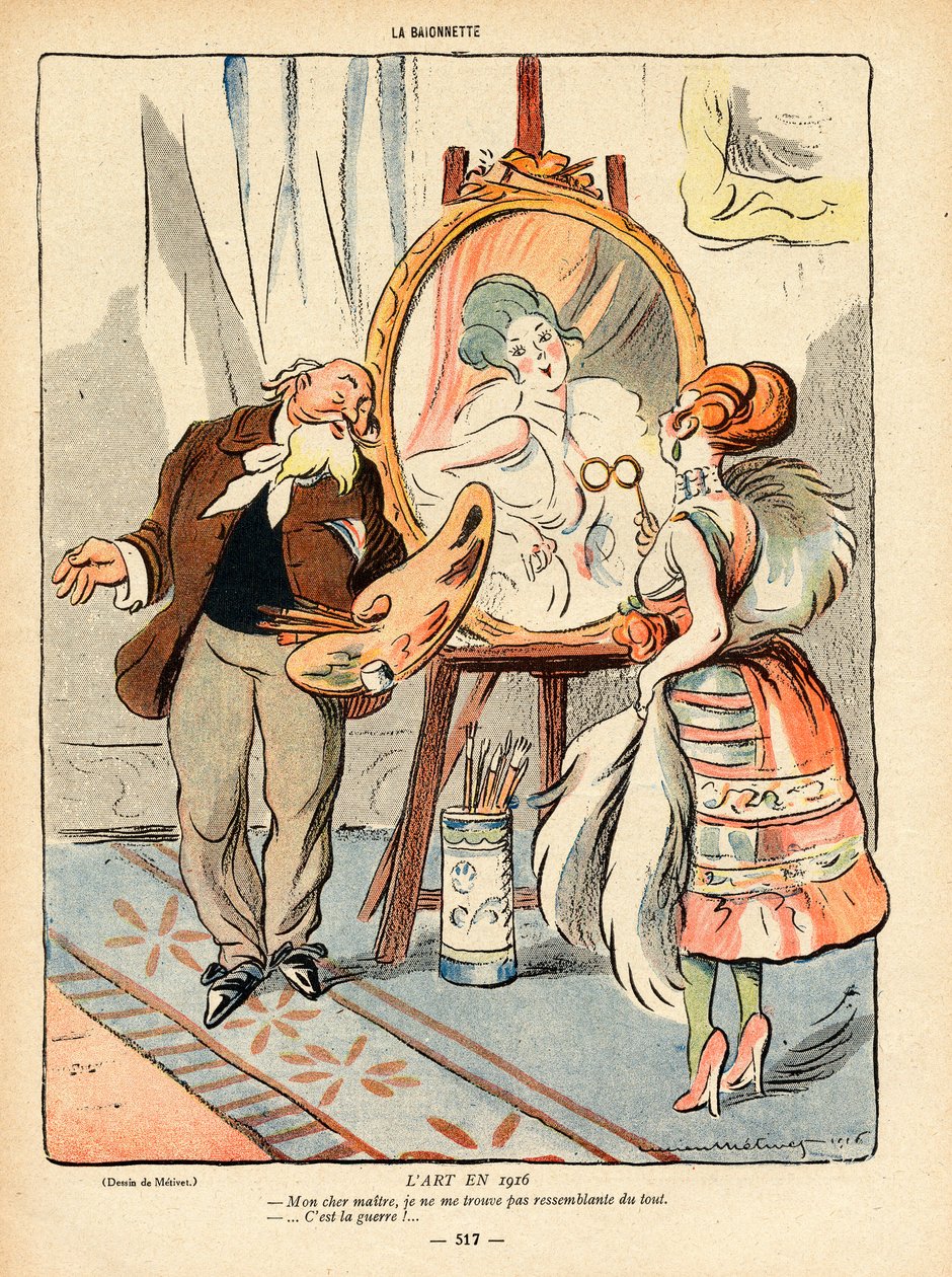 La Baionnette, Satirisch in kleuren door Lucien Metivet