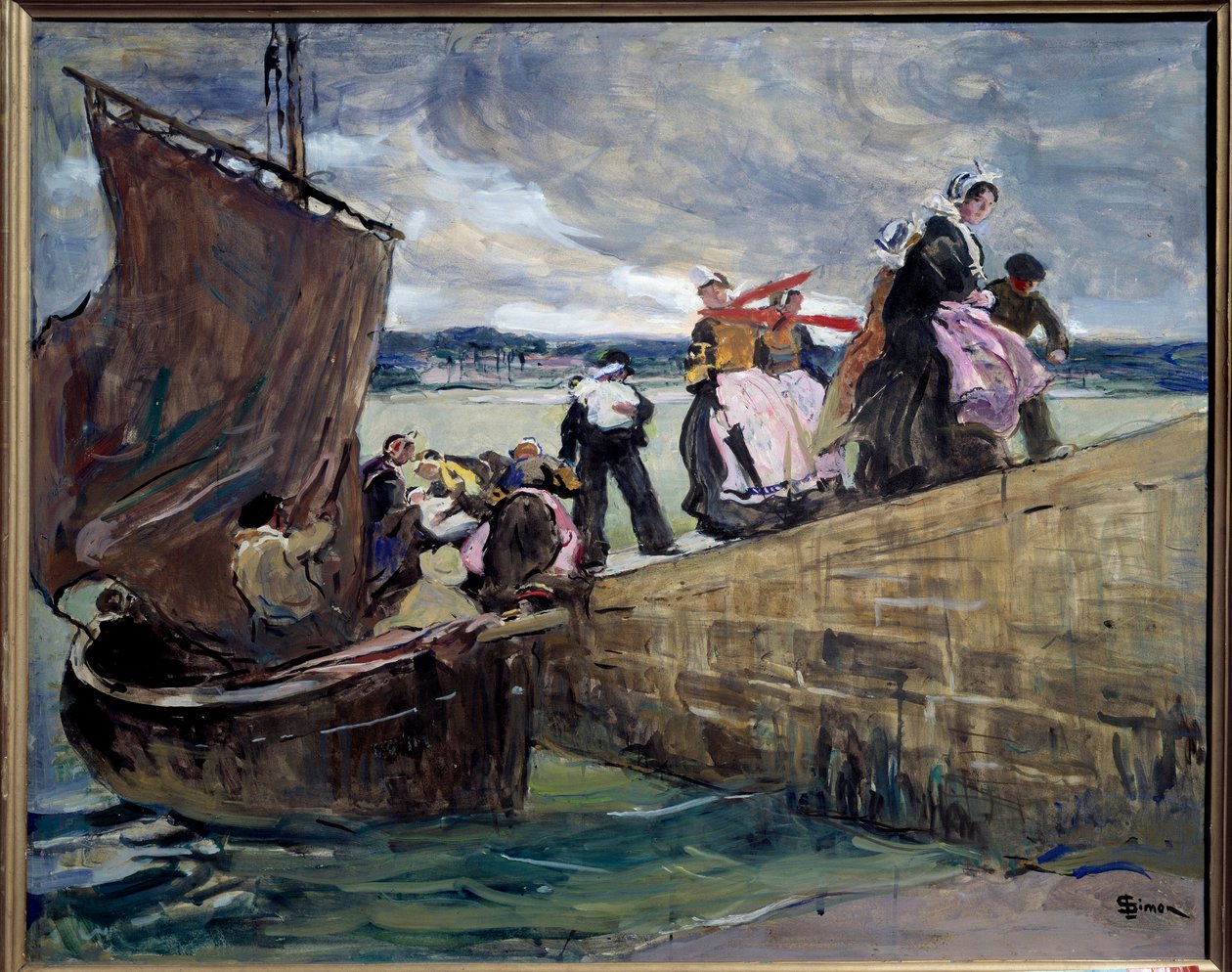 De smokkelaar bij Sainte Marine in Bretagne door Lucien Simon