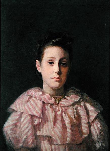 Portret van een Jong Meisje door Lucius Wolcott Hitchcock