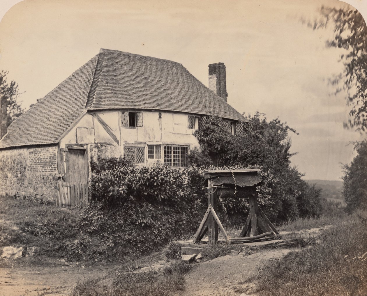 Engels Landhuisje,c. 1860 (foto) door Lucy Fleming