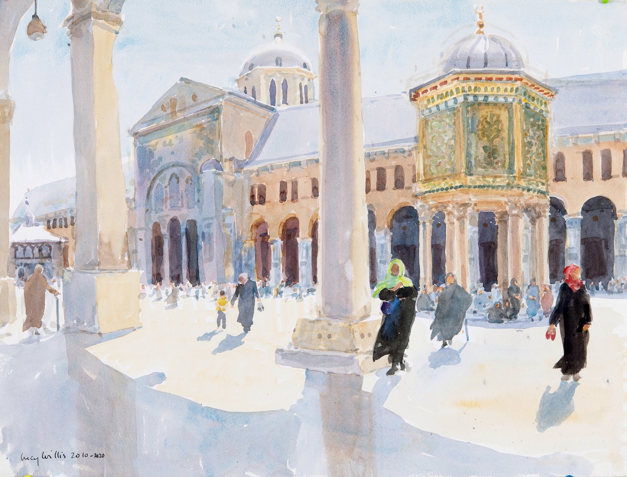 De Grote Omajjadenmoskee, Damascus, Syrië door Lucy Willis
