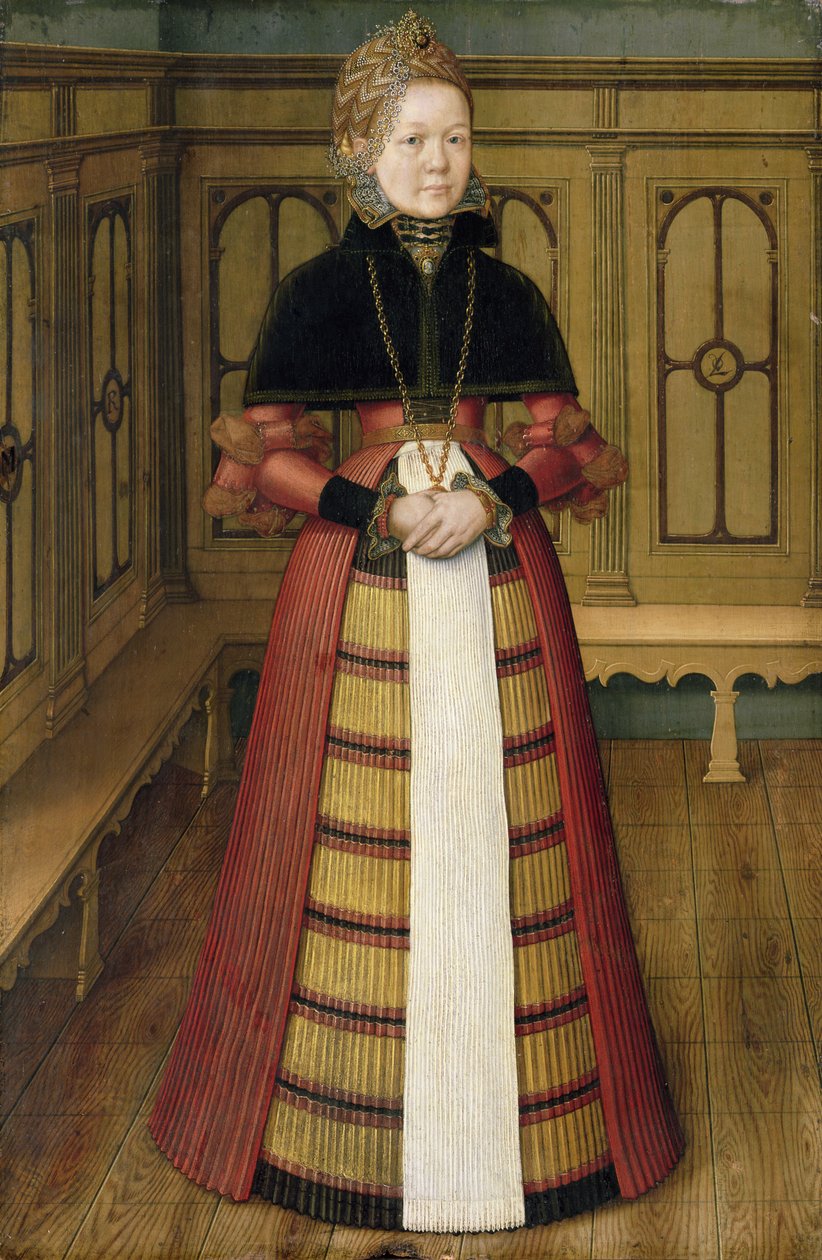 Portret van Mette (Mathildis) von Munchhausen door Ludger Tom the Younger Ring