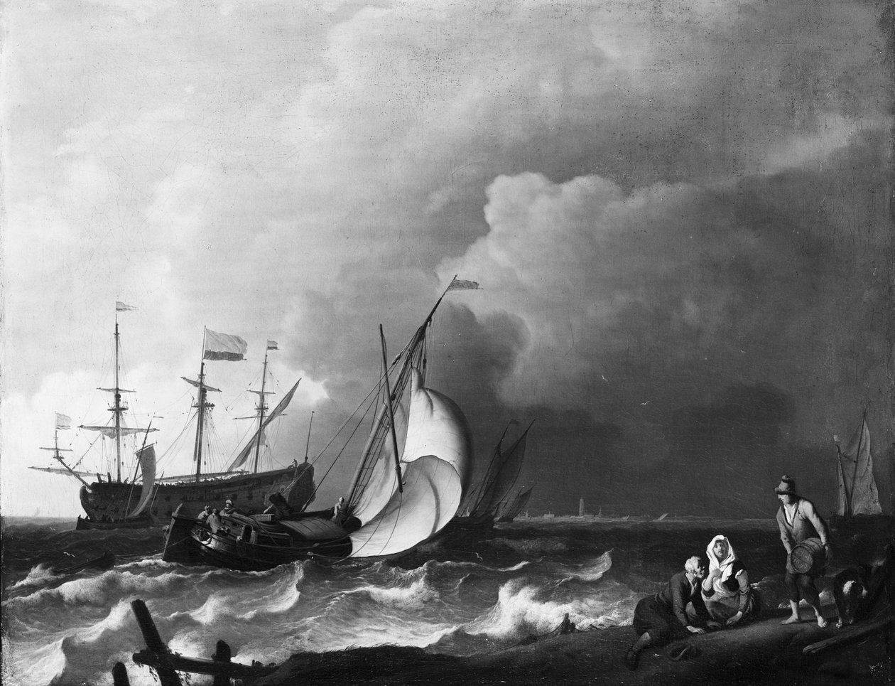 Ruwe zee door Ludolf Bakhuizen