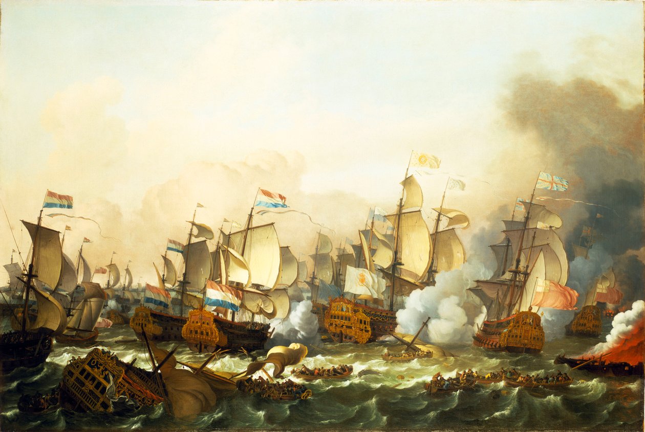 De Slag bij Barfleur door Ludolf Bakhuizen