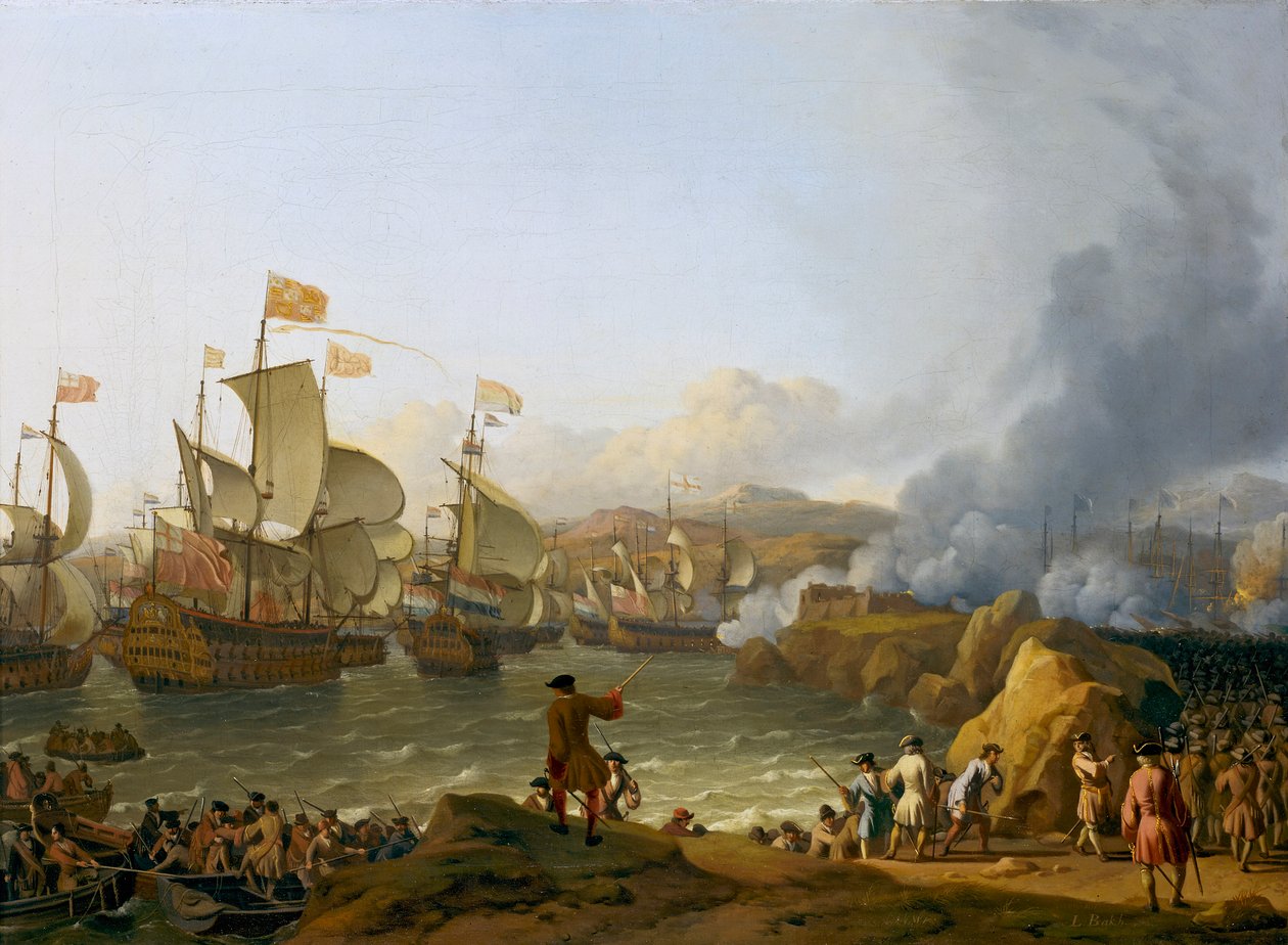 De Slag bij Vigo Bay door Ludolf Bakhuizen