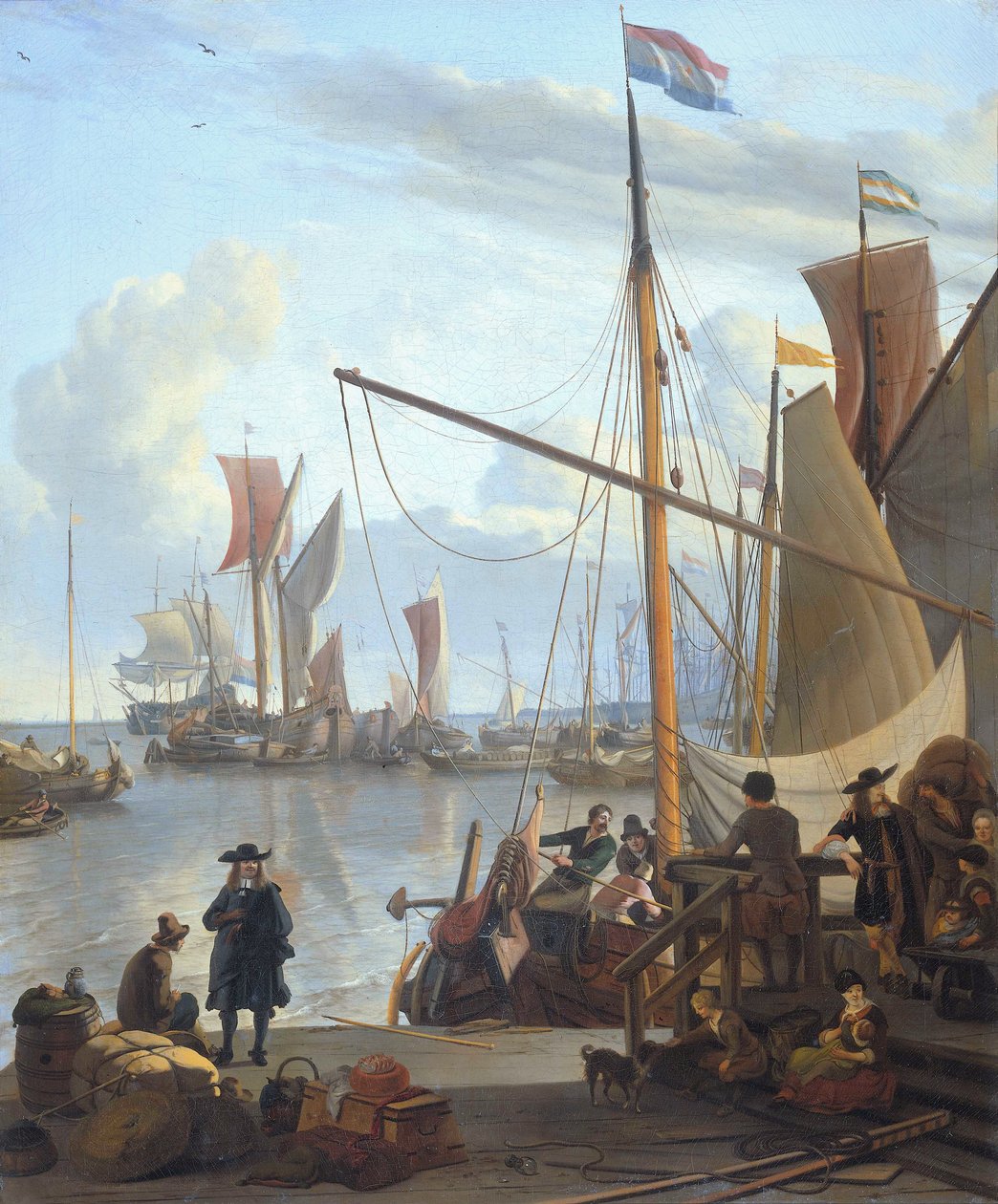 De Y bij Amsterdam, gezien vanaf de Mosselsteiger door Ludolf Bakhuizen