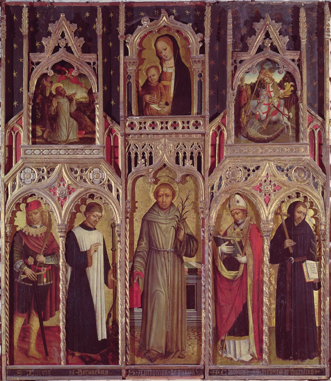 Altaarstuk van St. Antonius door Ludovico Brea