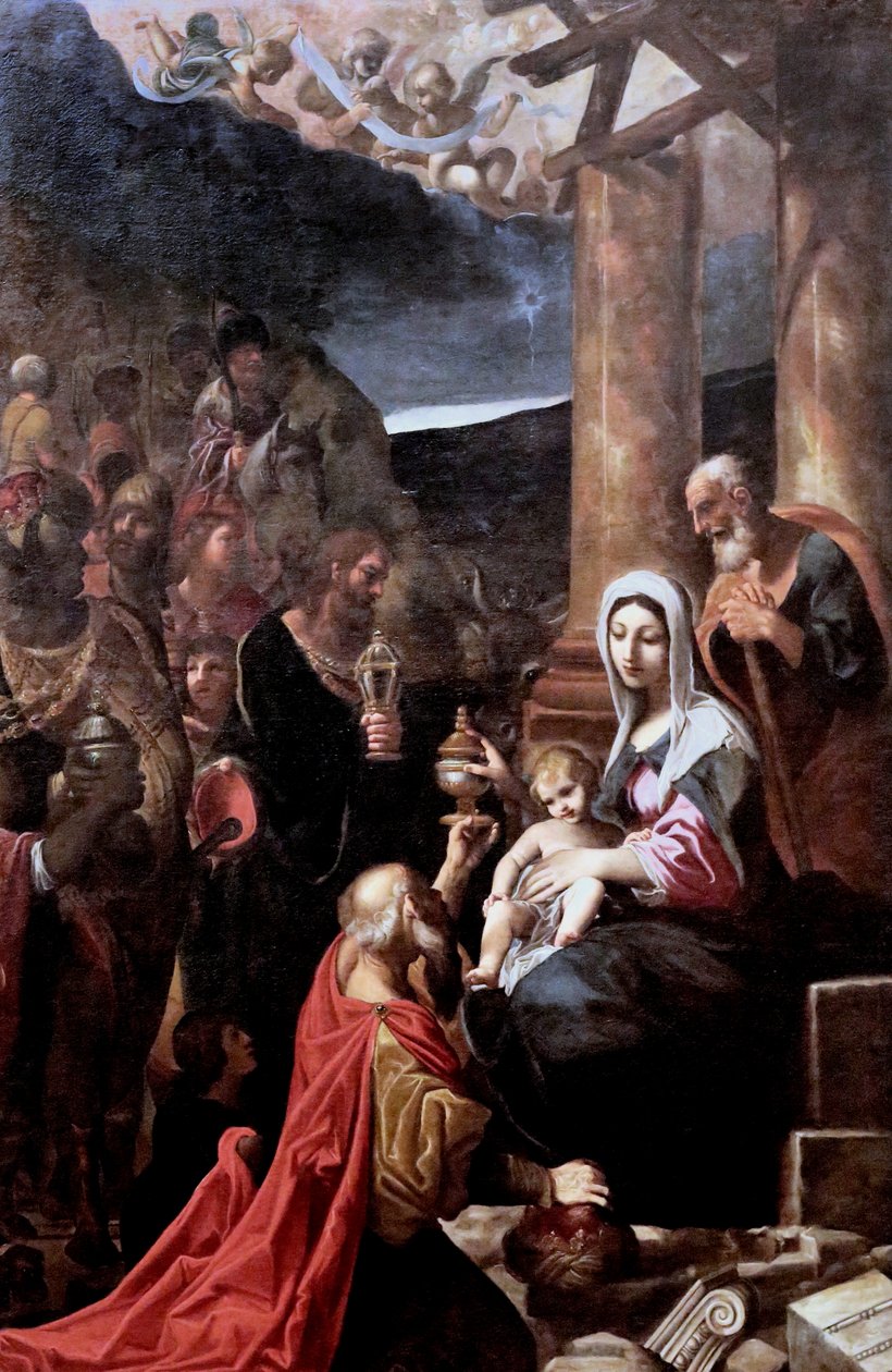 Aanbidding der wijzen door Ludovico Carracci