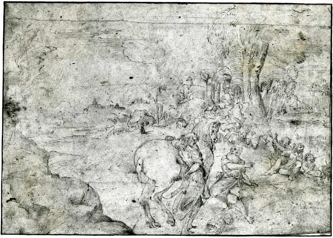 Erminia en de Herders, c.1600 door Ludovico Carracci