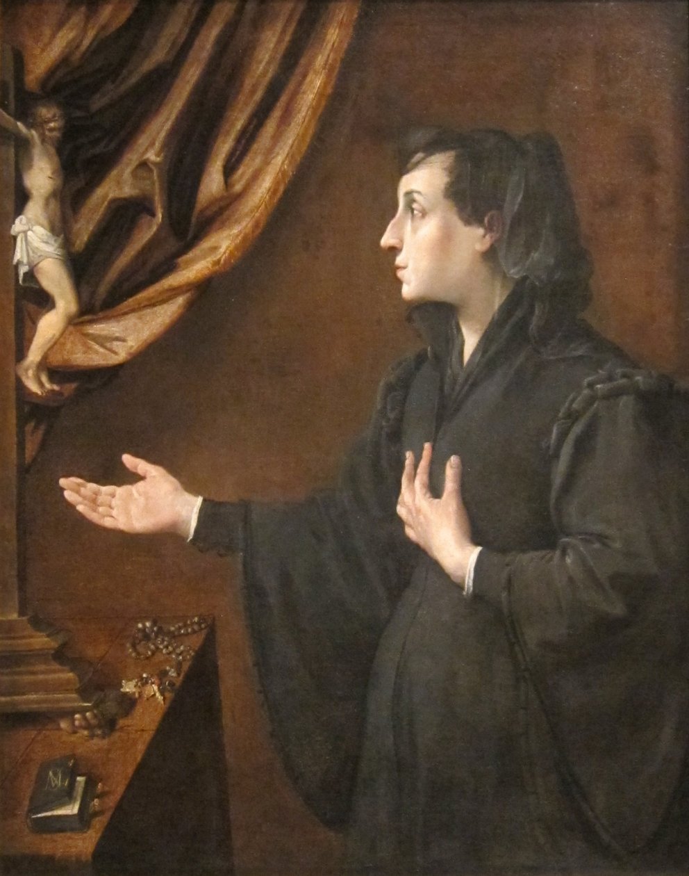 Portret van een weduwe door Ludovico Carracci