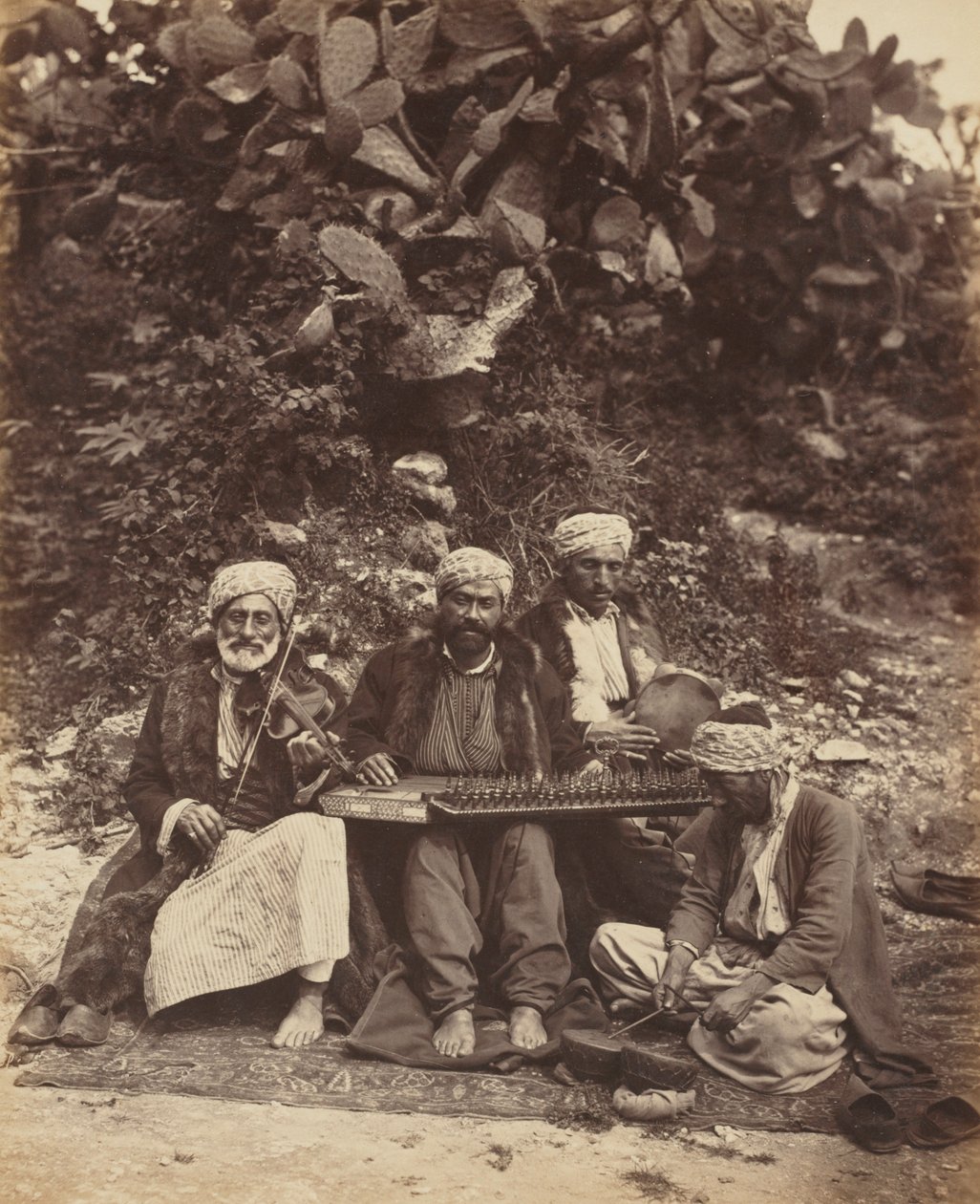 Arabische Muzikanten, 1864 door Ludovico Wolfgang Hart