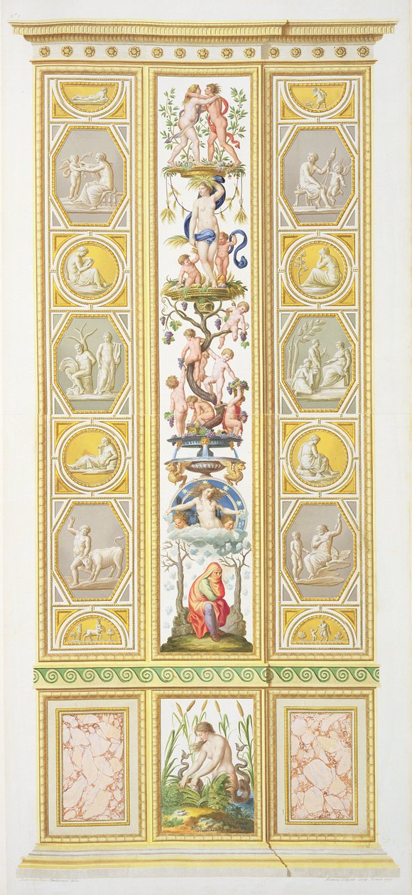 Paneel uit de Raphael Loggia in het Vaticaan, uit 