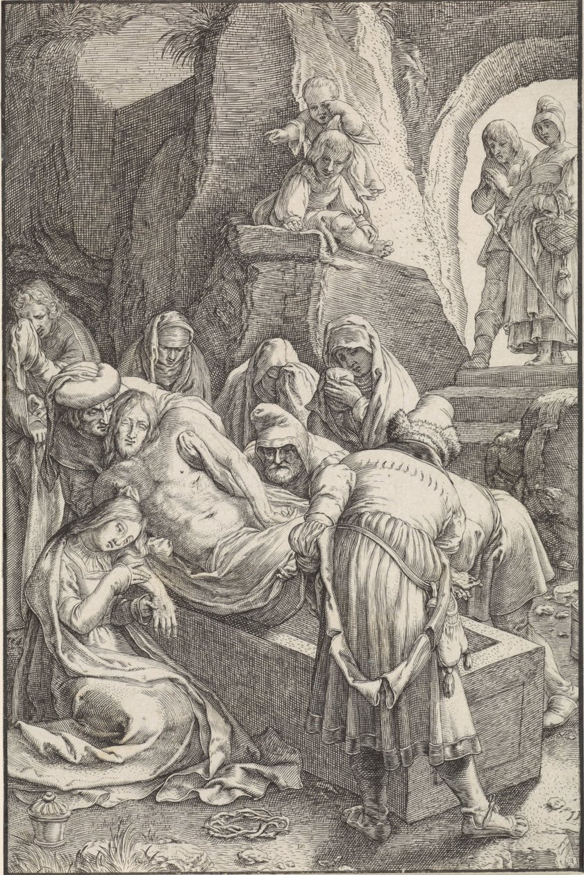 Graflegging van Christus door Ludovicus Siceram