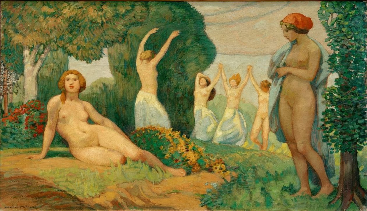 In de zomer door Ludwig von Hofmann