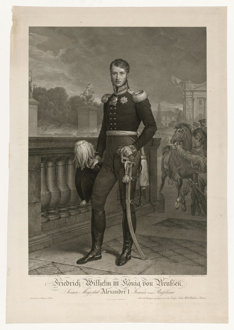 Frederik Willem III op de Place de la Concorde door Ludwig Buchhorn