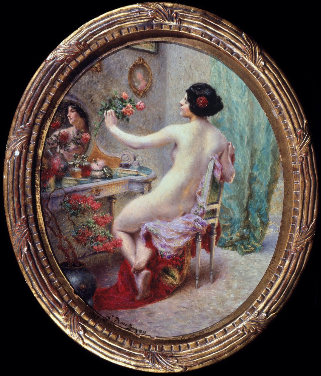 La Toilette. Schilderij van Ludwig Deutsch (1855-1935) door Ludwig Deutsch