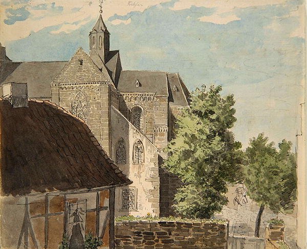 Kathedraal van Fritzlar door Ludwig Emil Grimm