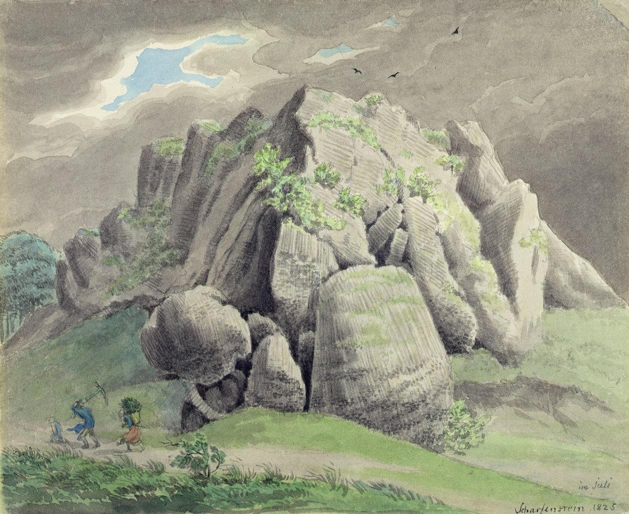 Scharfenstein bij Gudensberg door Ludwig Emil Grimm