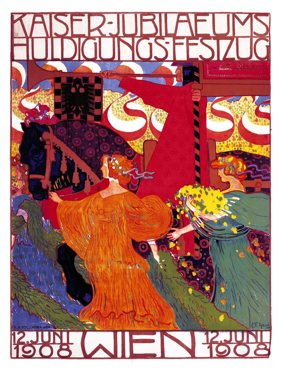 De Kaiser-Jubiläums-Huldigungs-Festzug door Ludwig Ferdinand Graf