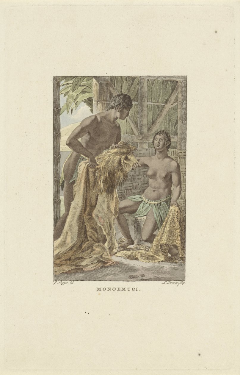 Bewoners uit het koninkrijk Monoemugi door Ludwig Gottlieb Portman