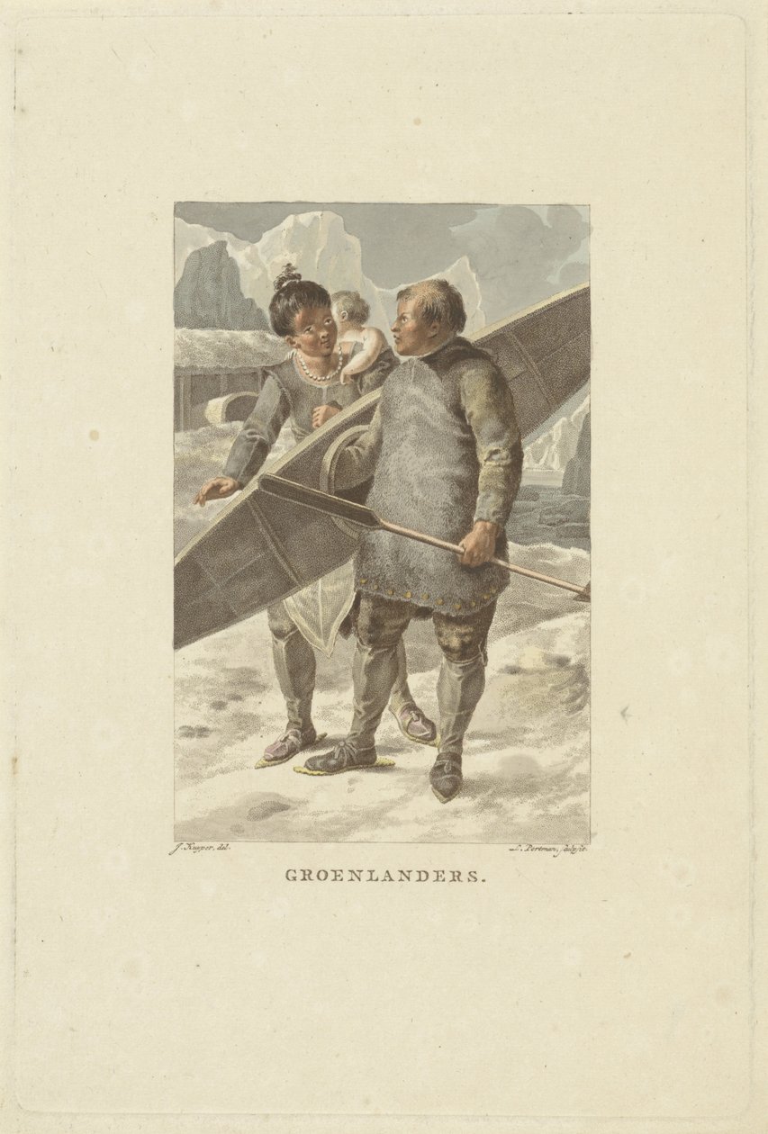 Bewoners van Groenland door Ludwig Gottlieb Portman