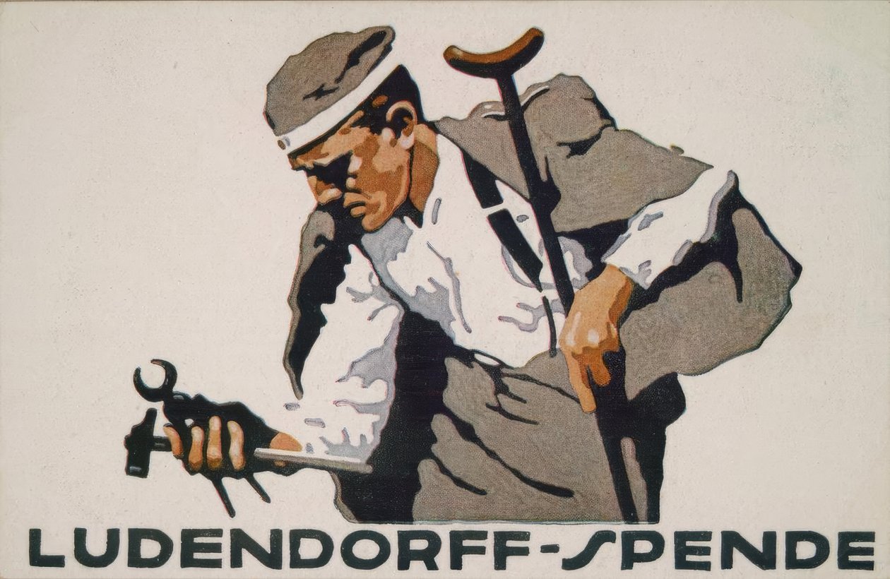 Ludendorff-donatie voor oorlogsslachtoffers door Ludwig Hohlwein